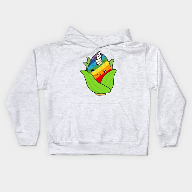 Rainbow Unicorn Kids Hoodie by godelicious